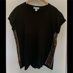 Versace for H&M Black Gold/Silver Studded Tee L